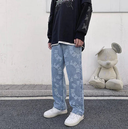 Jeans Holgados y Desgastados Estilo Retro de High Street