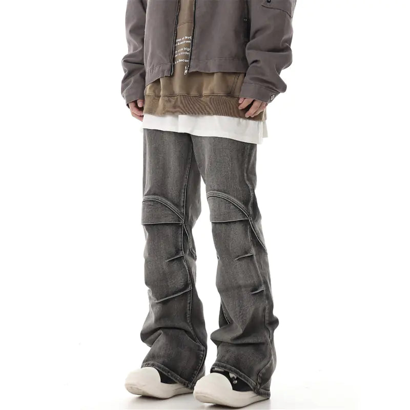 Jeans Ajustados Desgastados y Lavados Retro para Hombre