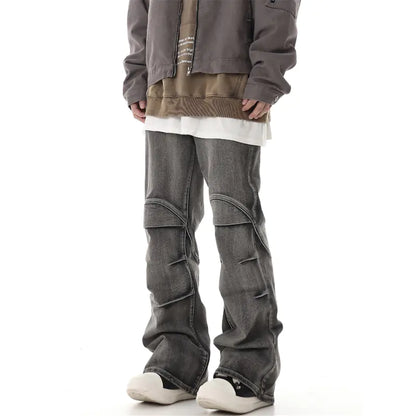 Jeans Ajustados Desgastados y Lavados Retro para Hombre